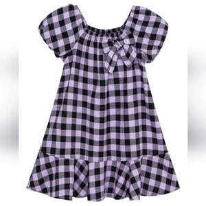 Habitual Kid Gingham Puff Sleeve Dress